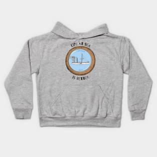 Boating lover, Vintage American Boat Clermont 1807 Kids Hoodie